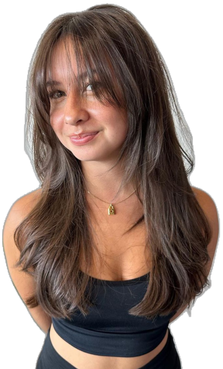 Cheveux avec frange ouverte