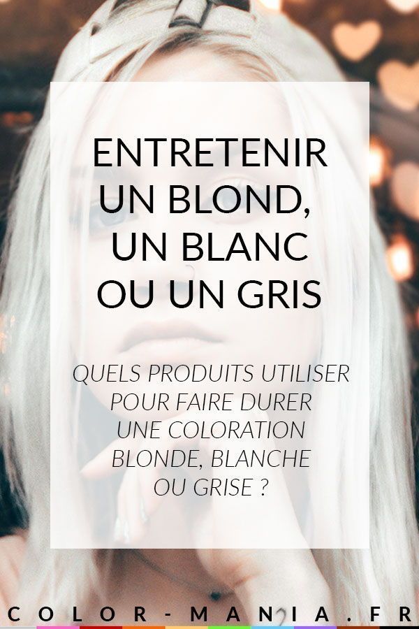Coloration Blond Froid