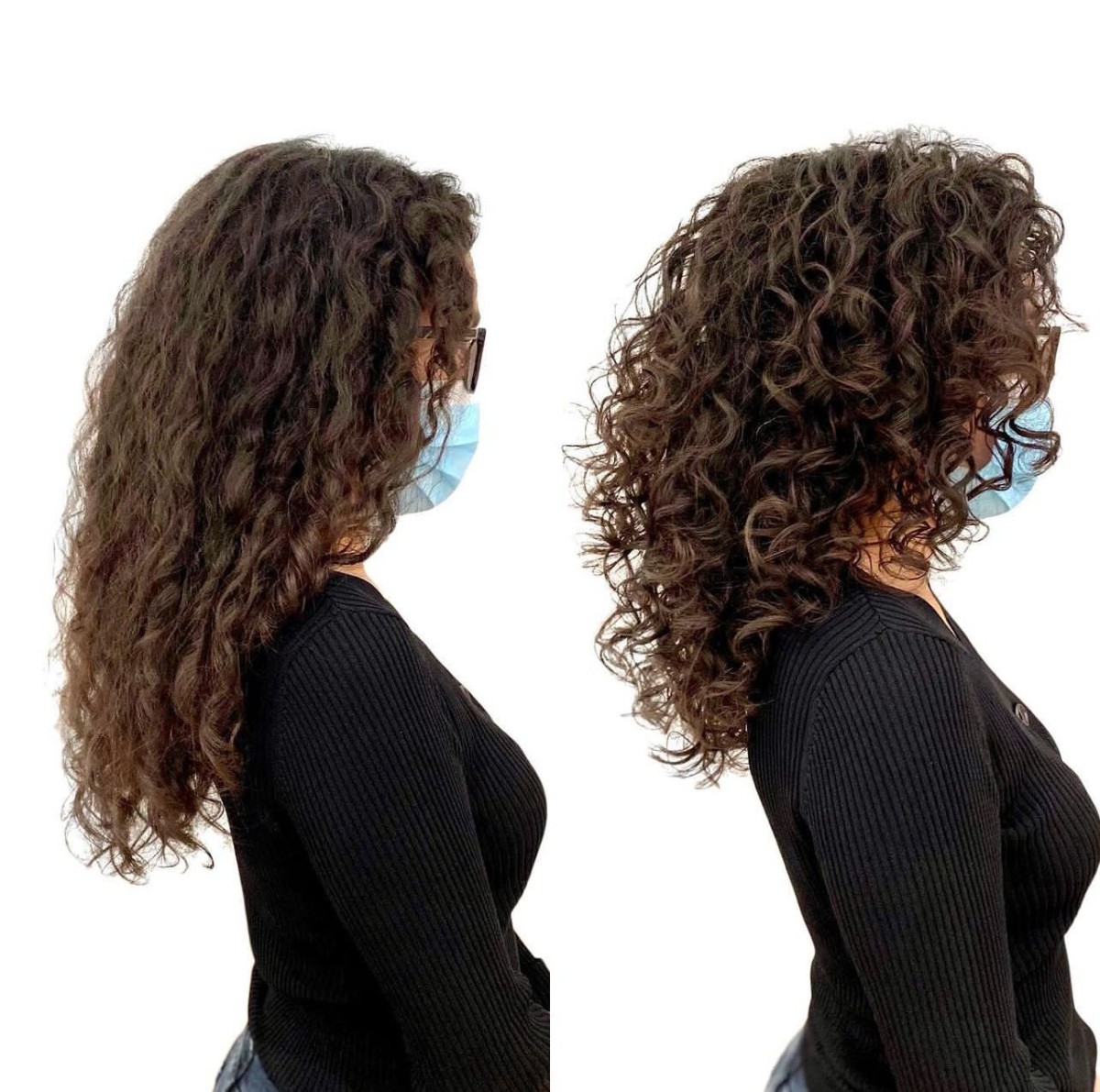 Dégradé cheveux bouclés