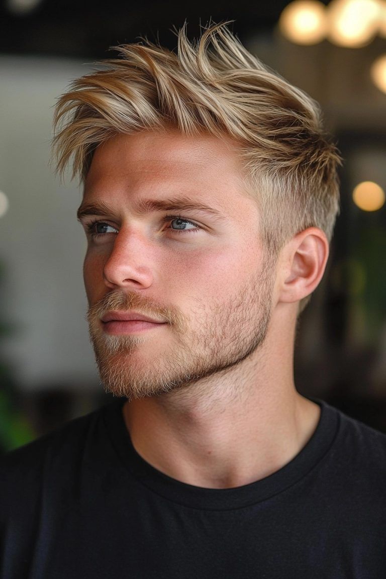 Dégradé blond homme soleil