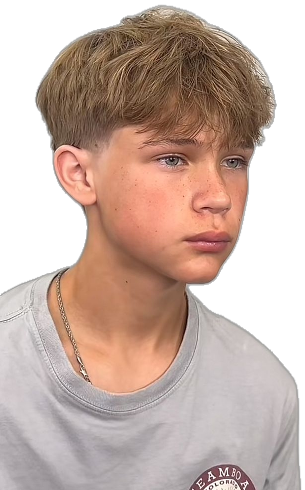 Dégradé garçon école