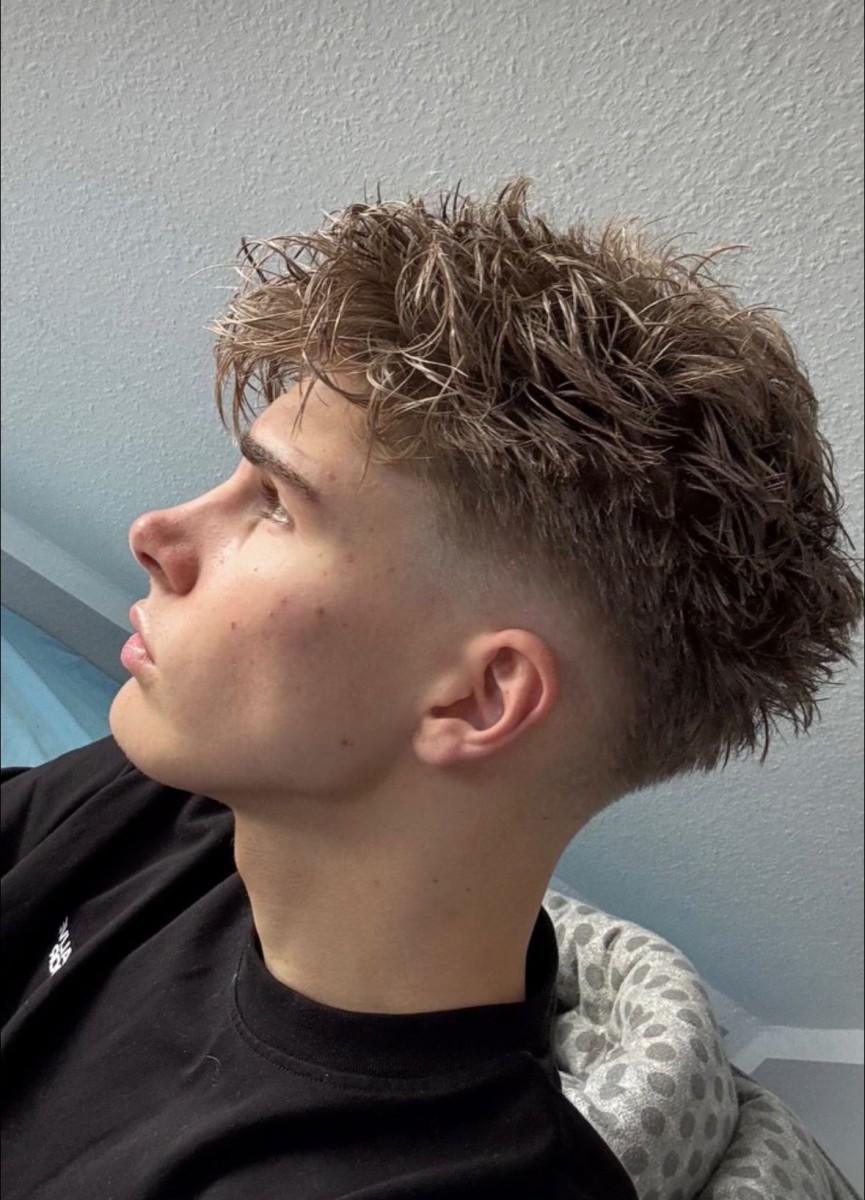 Dégradé blond homme