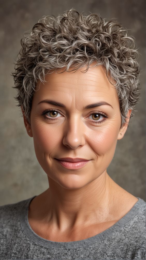 Permanente boucles cheveux courts