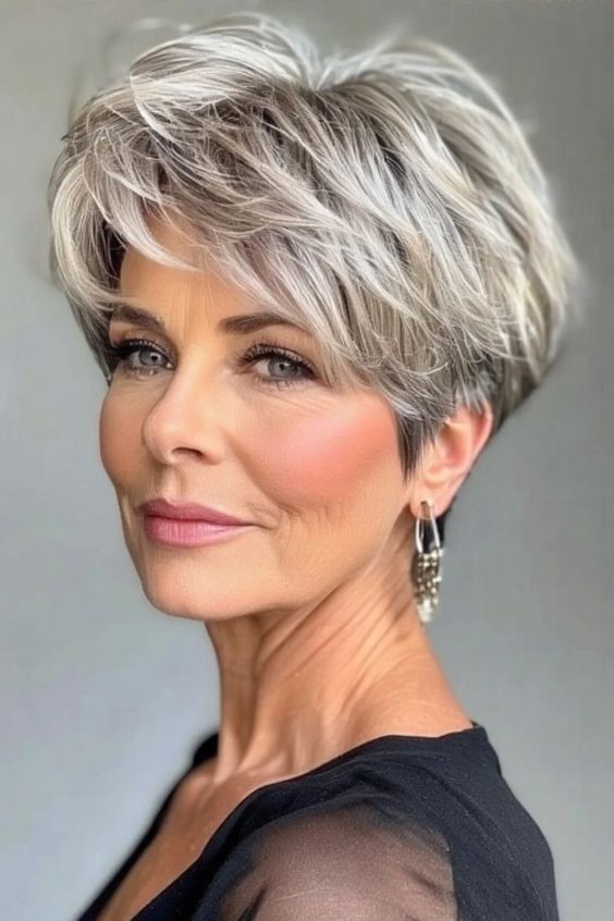 Cheveux gris 50 ans