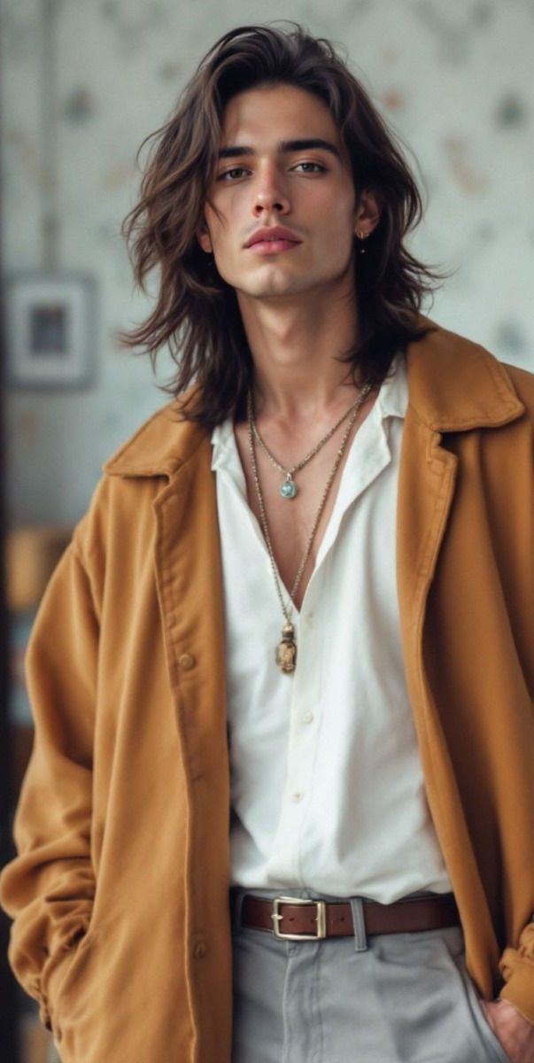 Dégradé cheveux longs homme