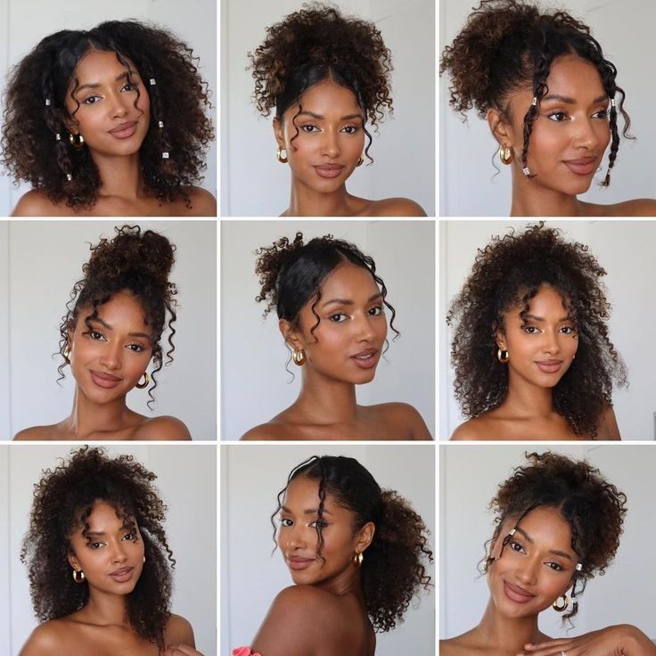 Coiffure cheveux frisés courts