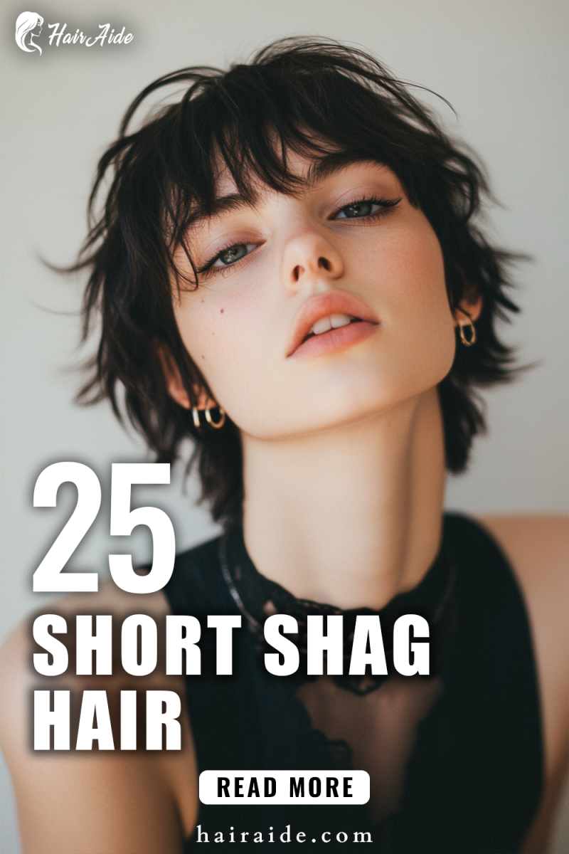 Coupe courte effilée femme rock