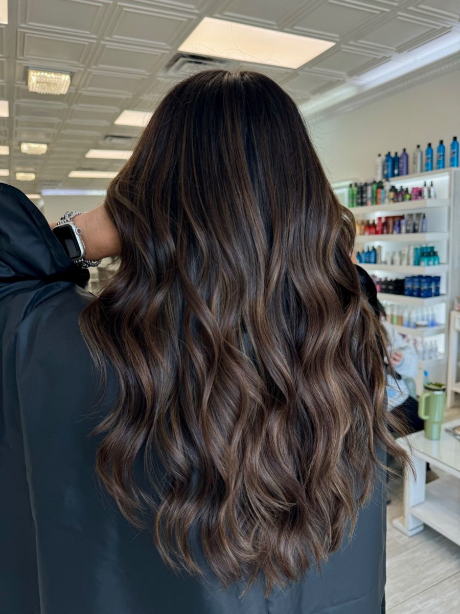 Balayage cheveux noirs