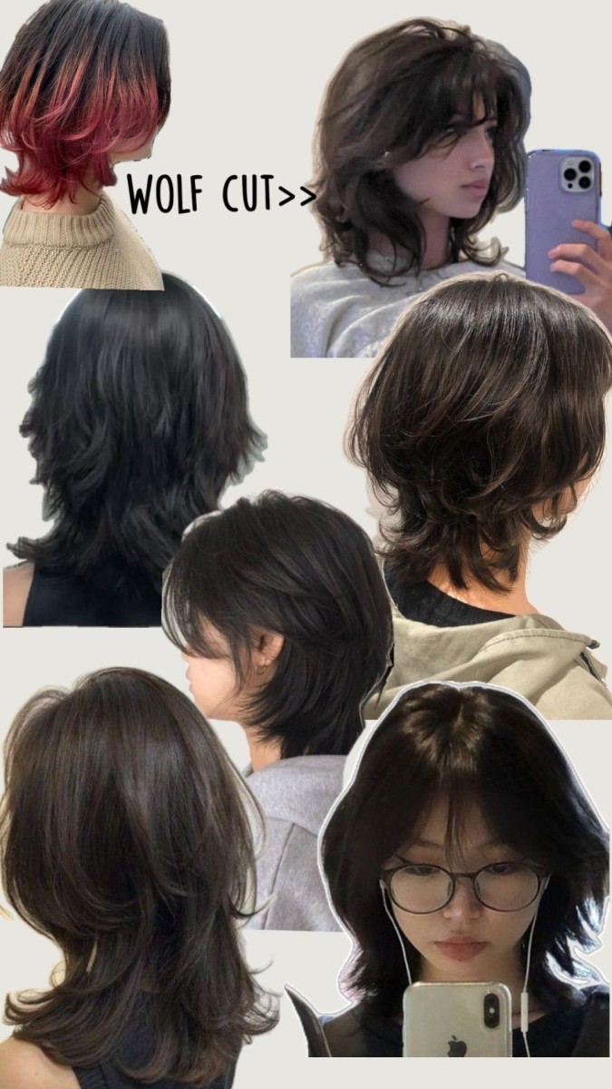 Wolf cut courte femme