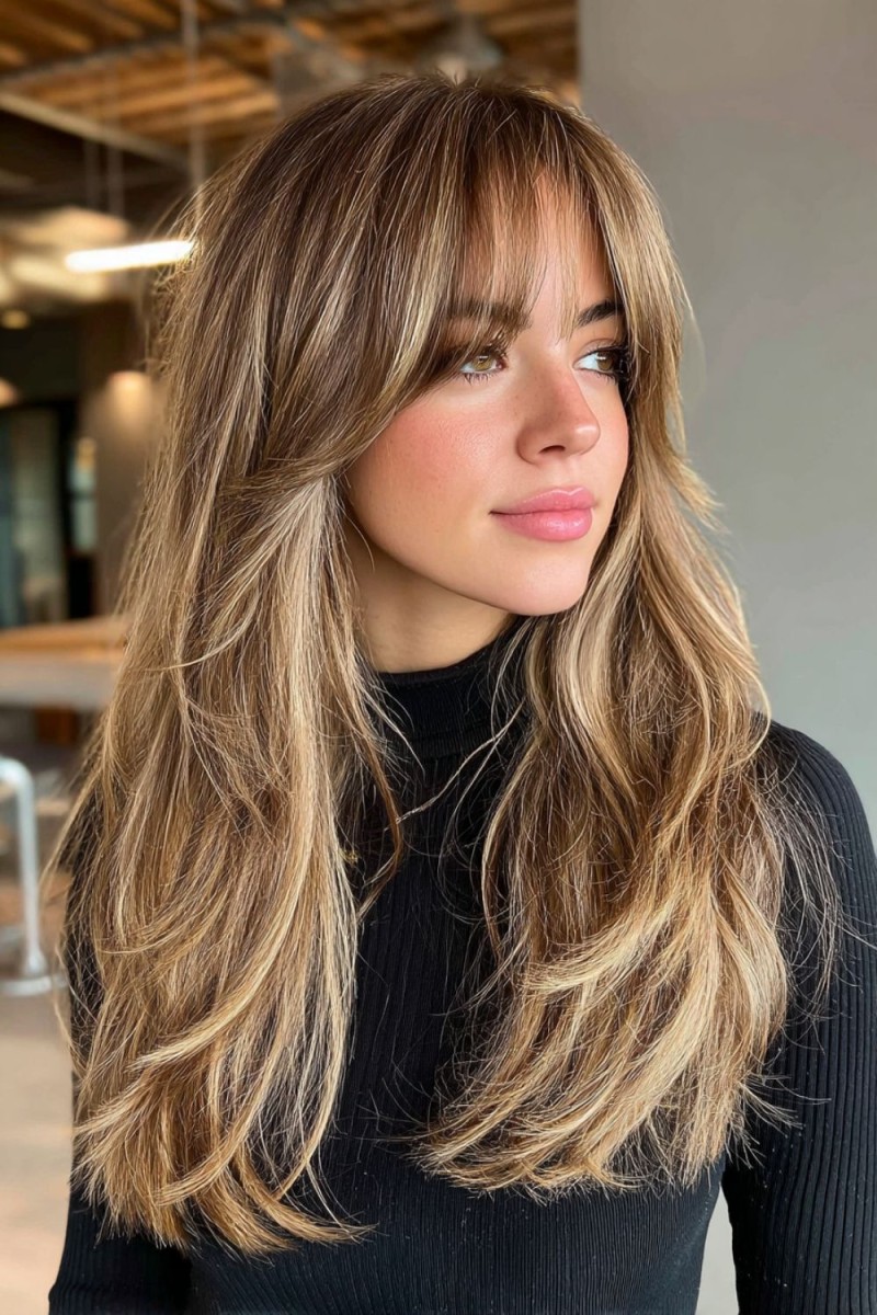 Dégradé mi-long femme versatile