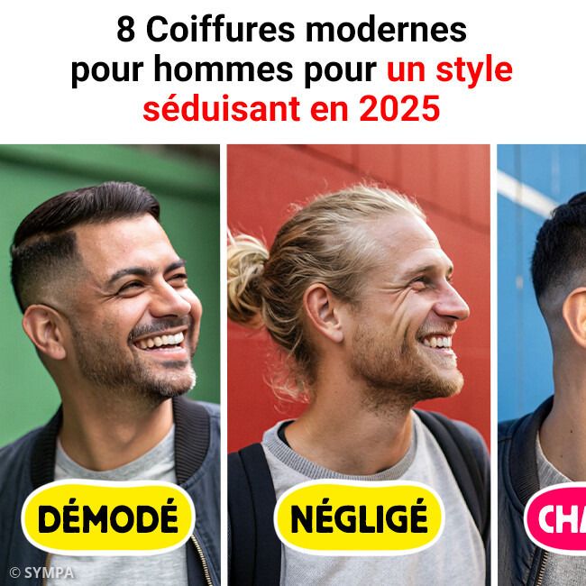 Cheveux en avant homme