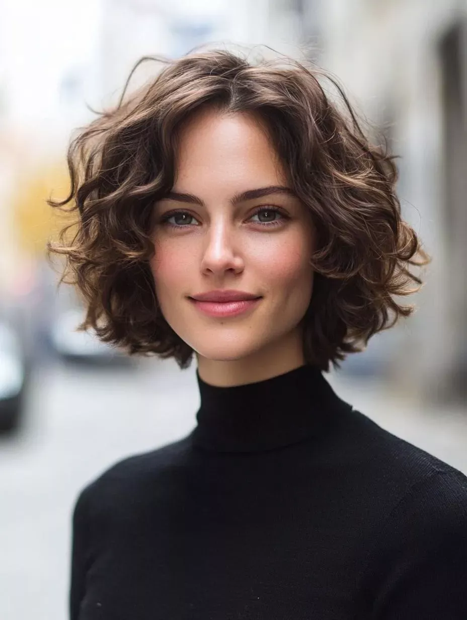 Carré court bouclé