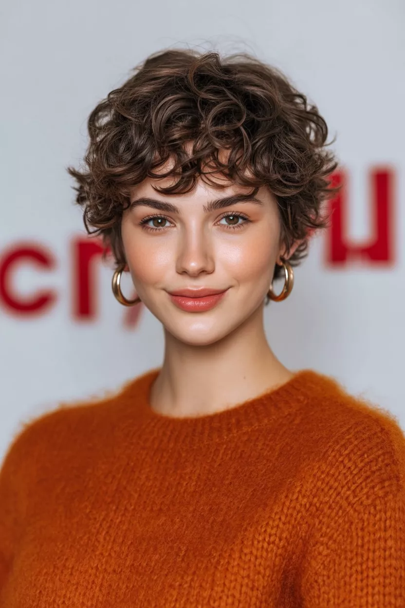 Coupe courte bouclée libérée