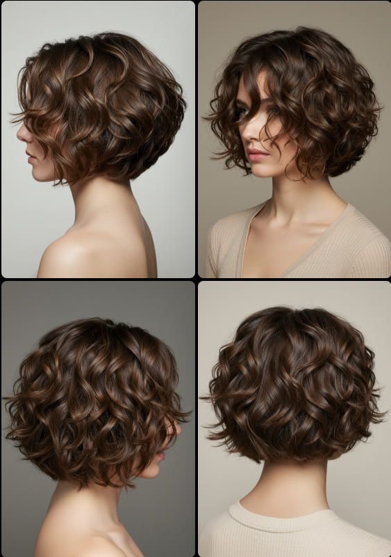 Carré court bouclé naturel