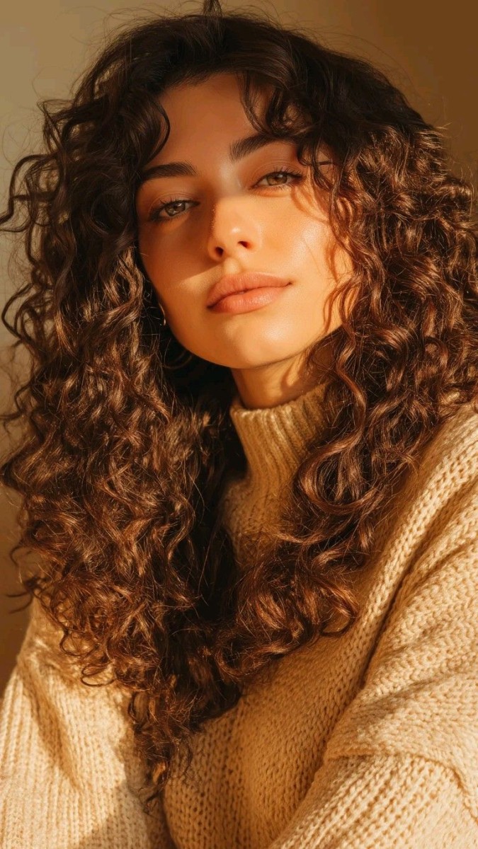 Dégradé bouclé femme