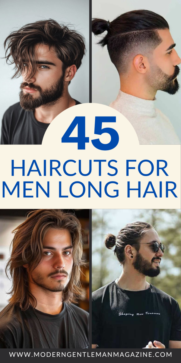 Dégradé cheveux longs homme