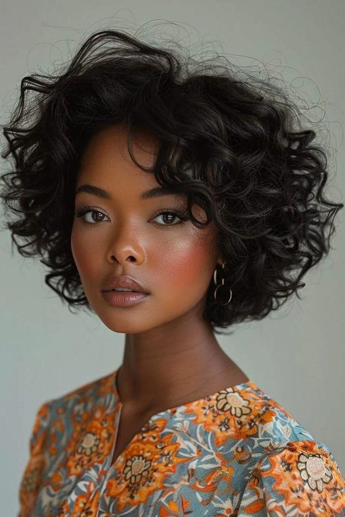 Carré court bouclé naturel