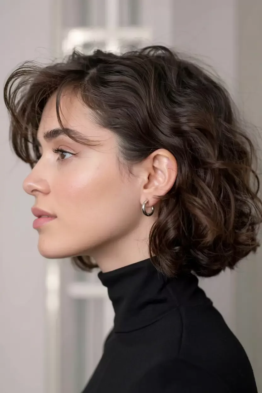 Carré court bouclé