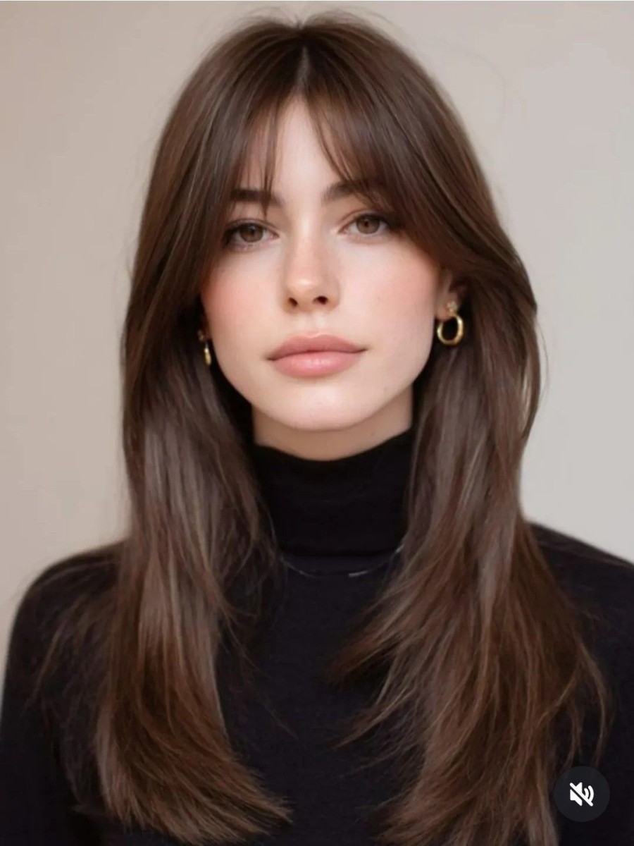 Carré long frange effilée