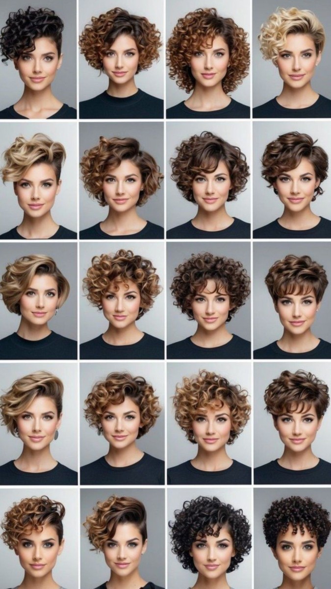 Coupe courte cheveux frisés