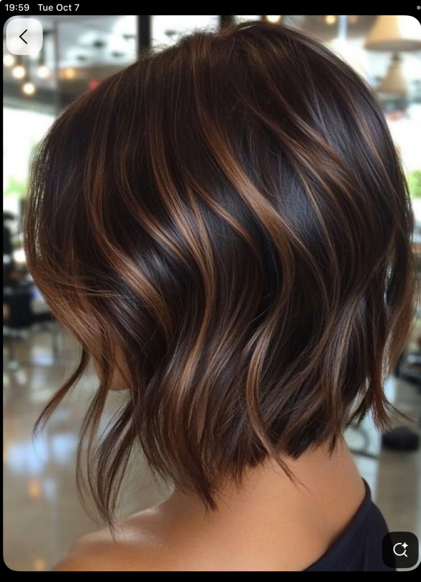 Mèches sur cheveux noirs