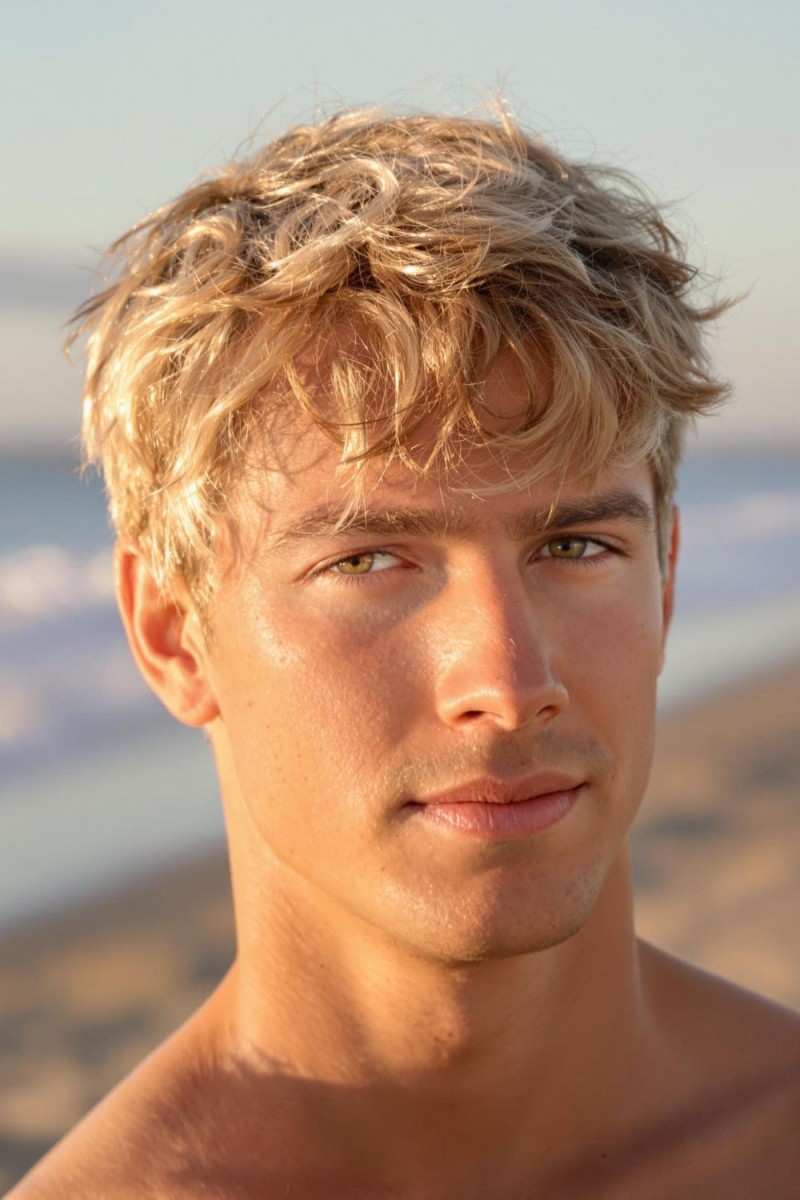 Dégradé blond homme