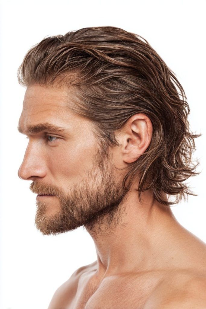 Dégradé cheveux longs homme