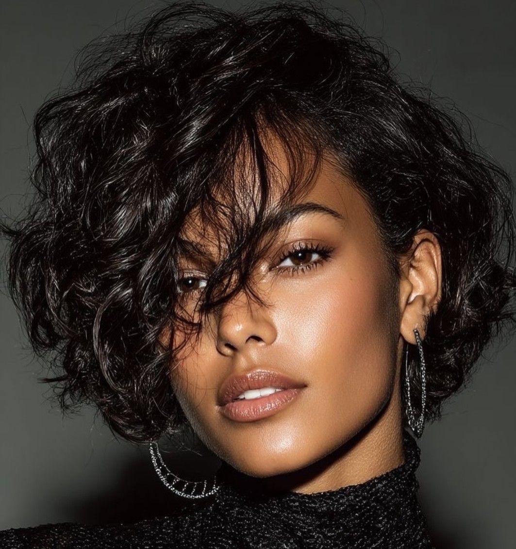 Carré court bouclé naturel