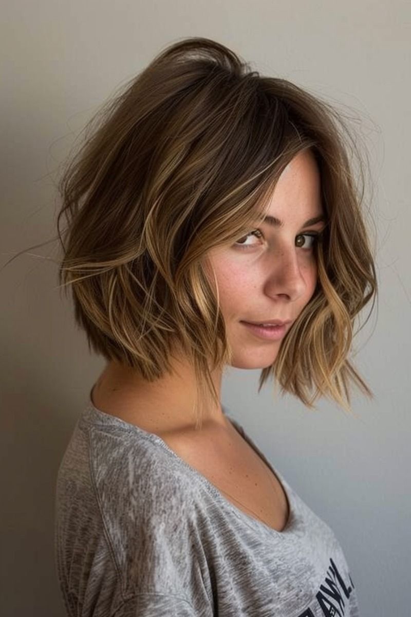 Visage rond cheveux fins