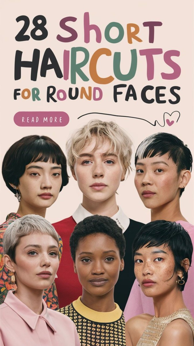 Coupe courte visage rond femme