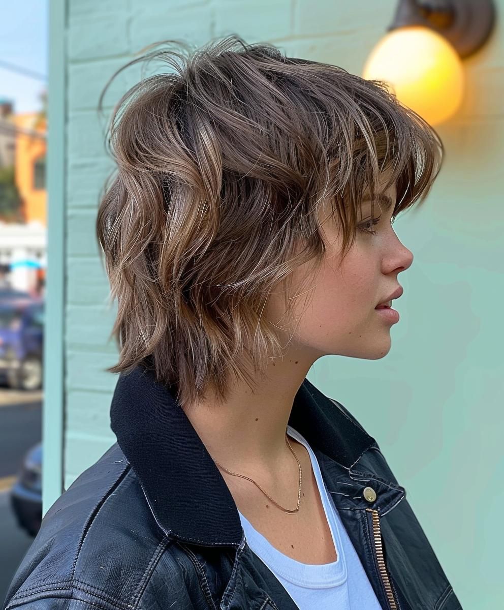 Wolf cut courte femme