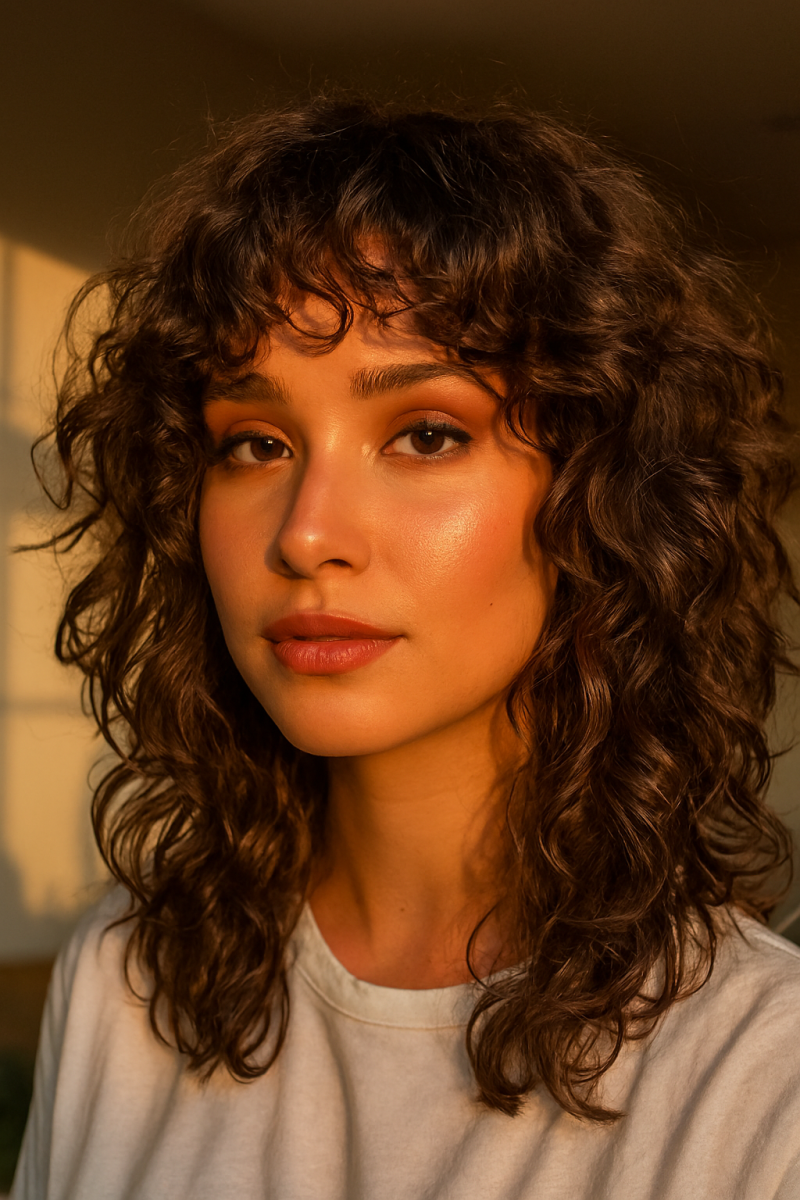 Dégradé boucles femme