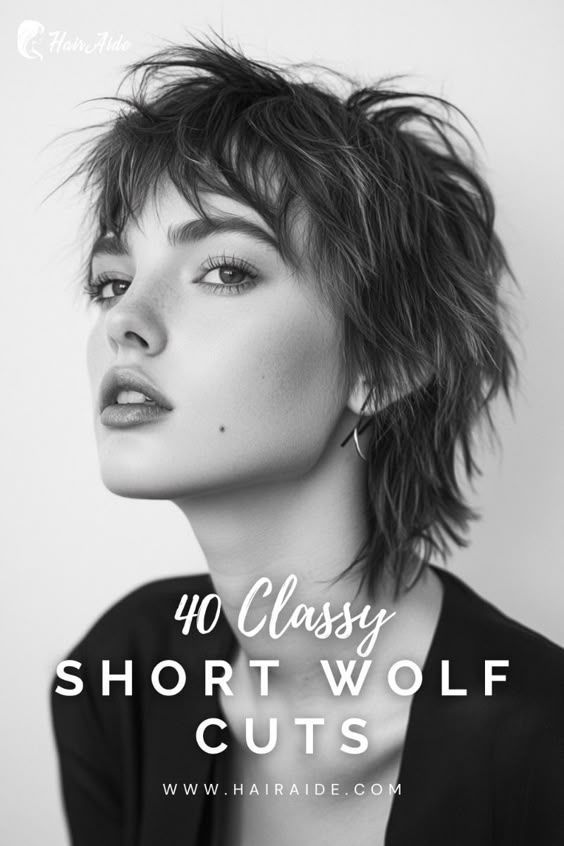 Wolf cut courte femme