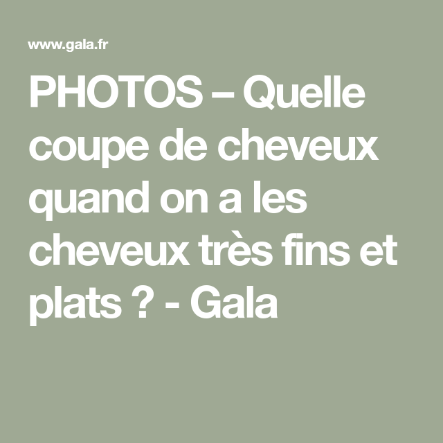 Cheveux fins sans volume