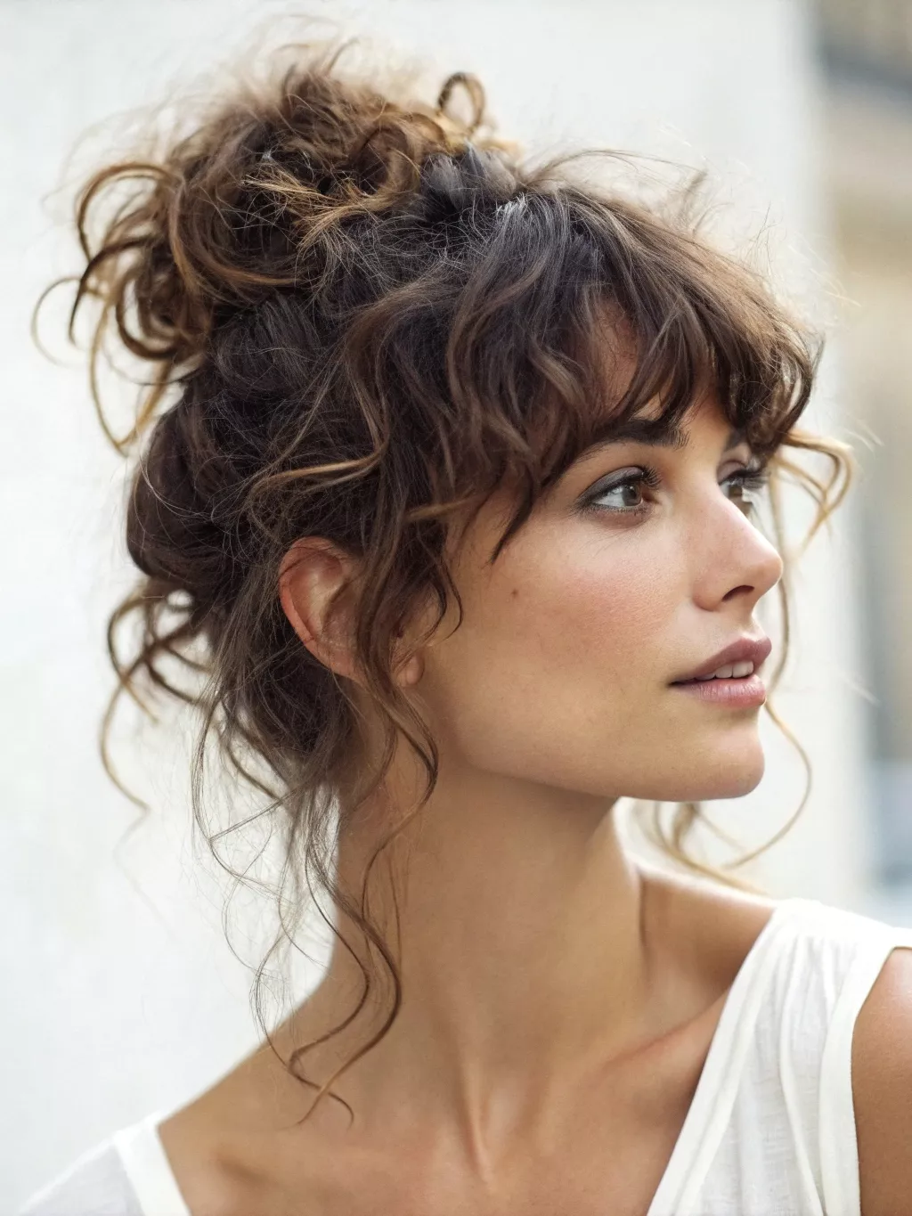 Dégradé bouclé femme