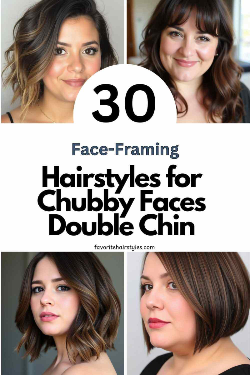 Coupe femme ronde double menton