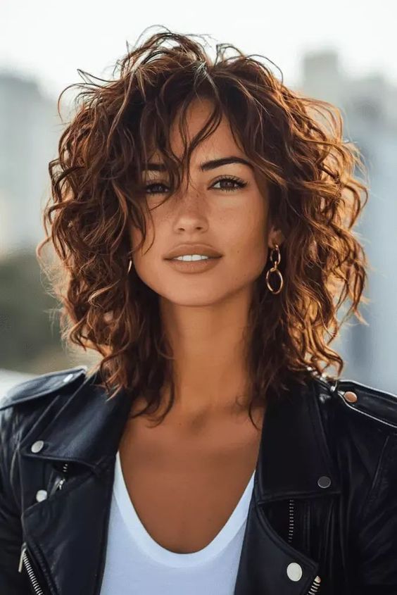 Dégradé bouclé femme