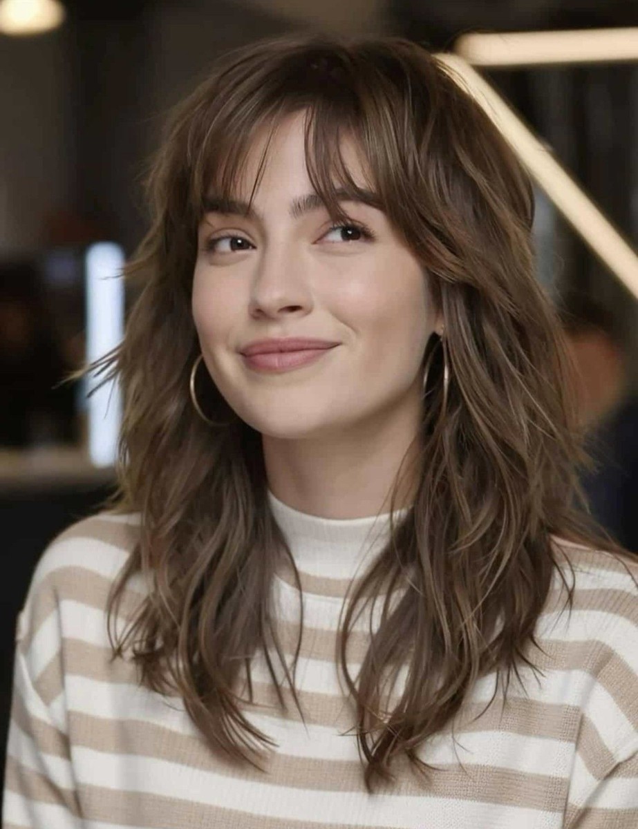 Mi-long dégradé femme