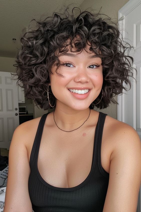 Coupe boule bouclée