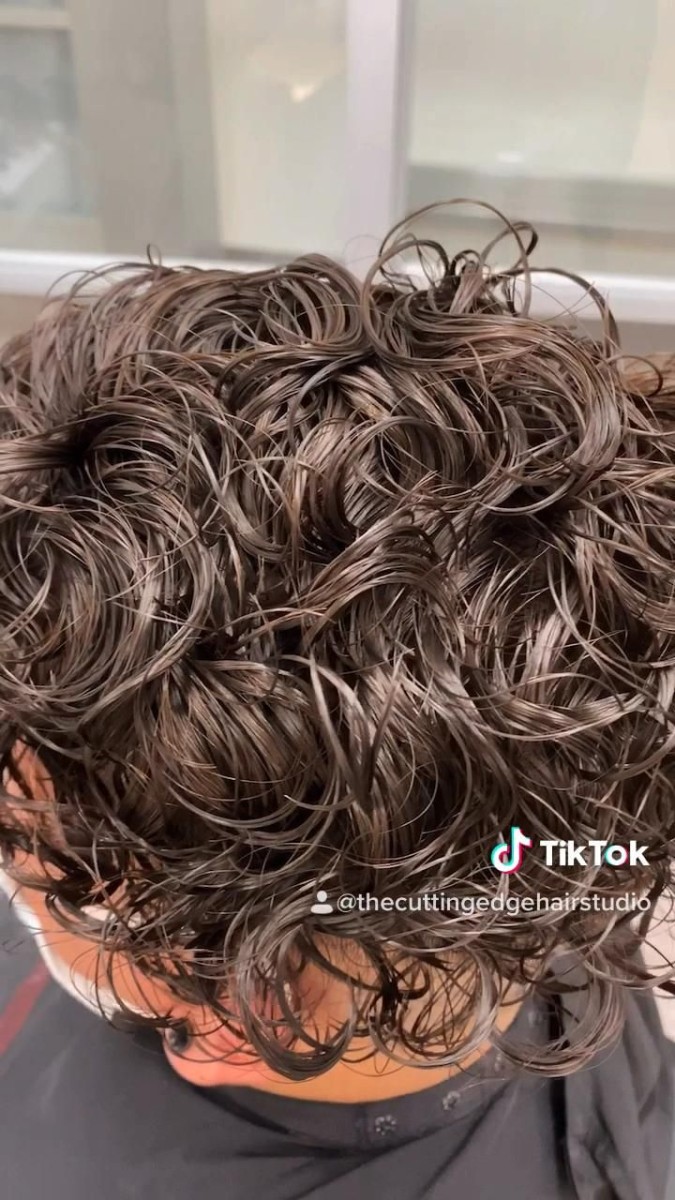 Permanente homme avant après