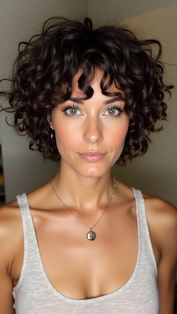 Permanente cheveux courts