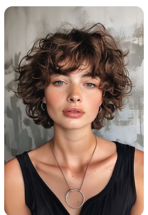 Permanente cheveux courts bouclés