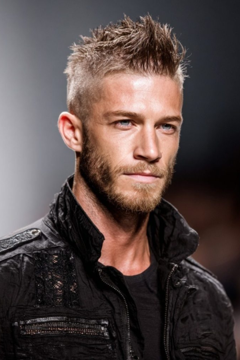 Coupe homme rasé côtés long dessus