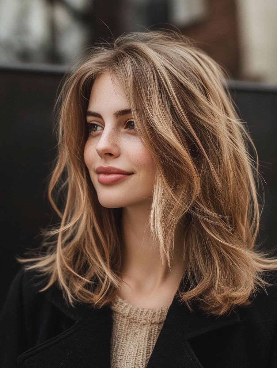 Mi-long dégradé femme