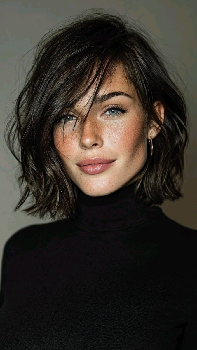 Carré plongeant dégradé frange