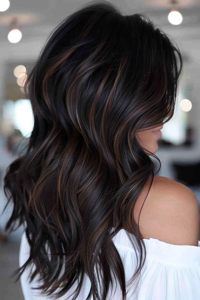 Balayage cheveux noirs