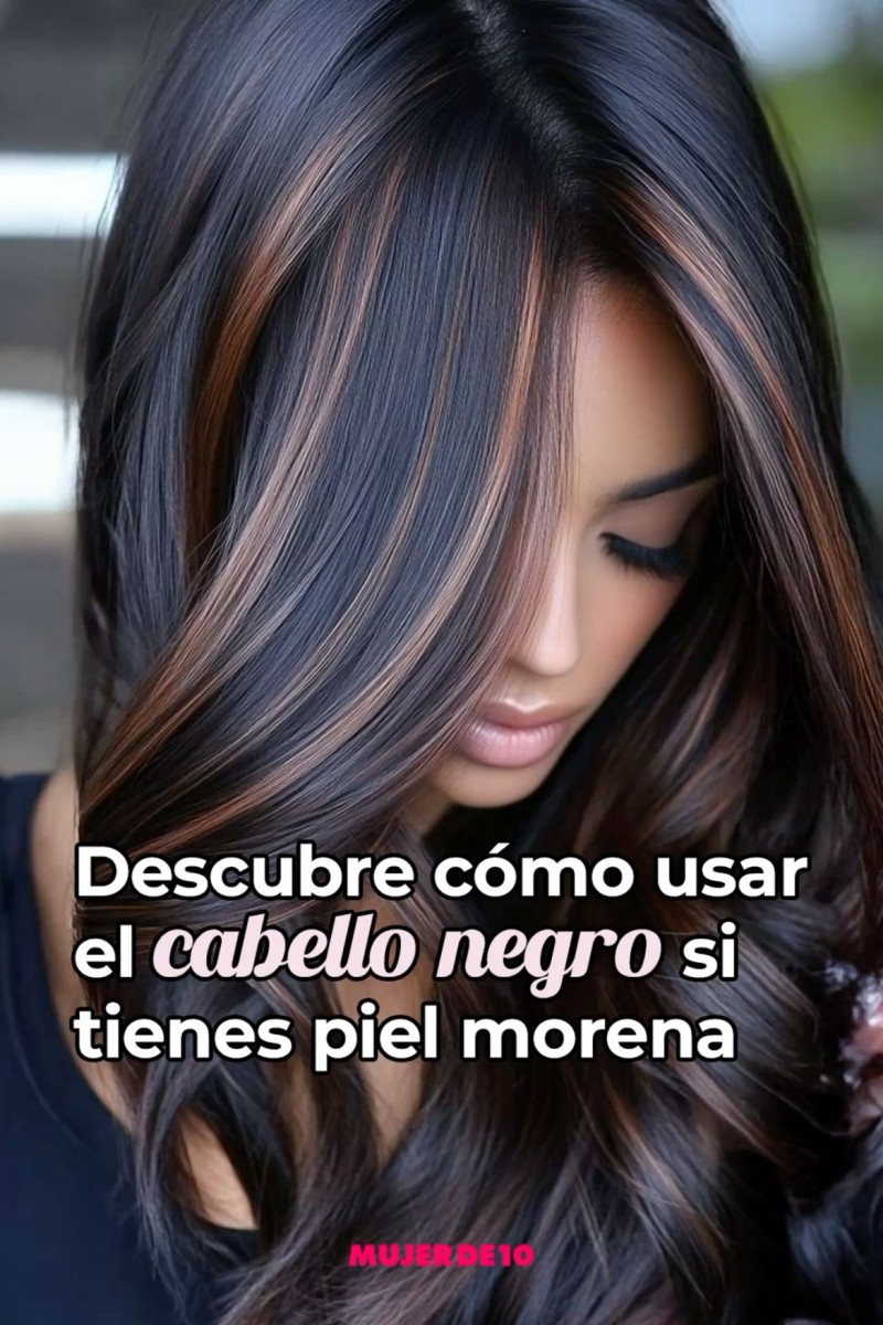 Mèches sur cheveux noirs