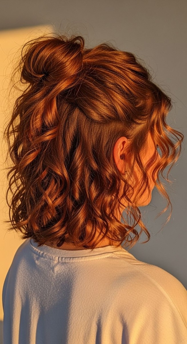 Cheveux frisés femme