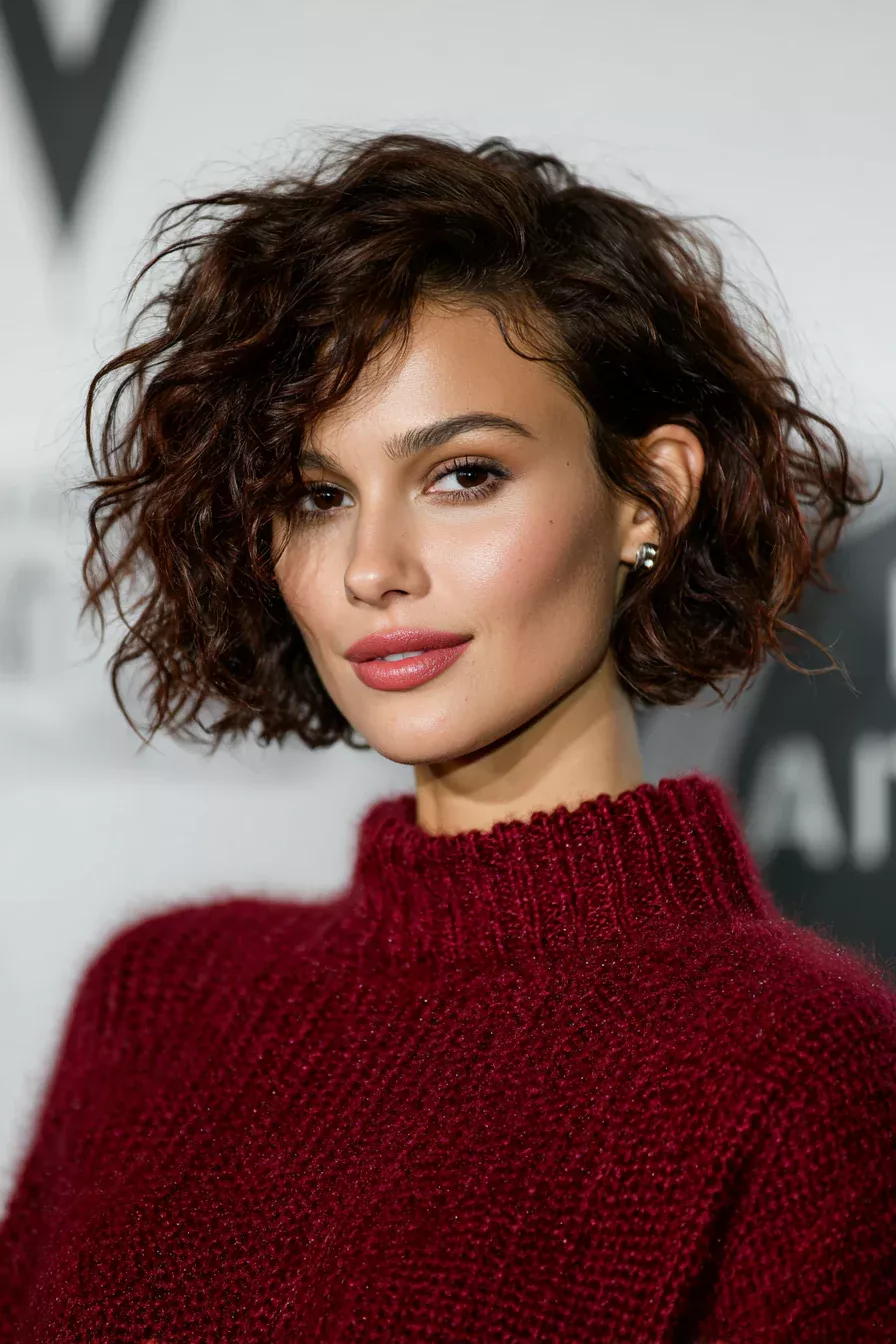 Carré court bouclé