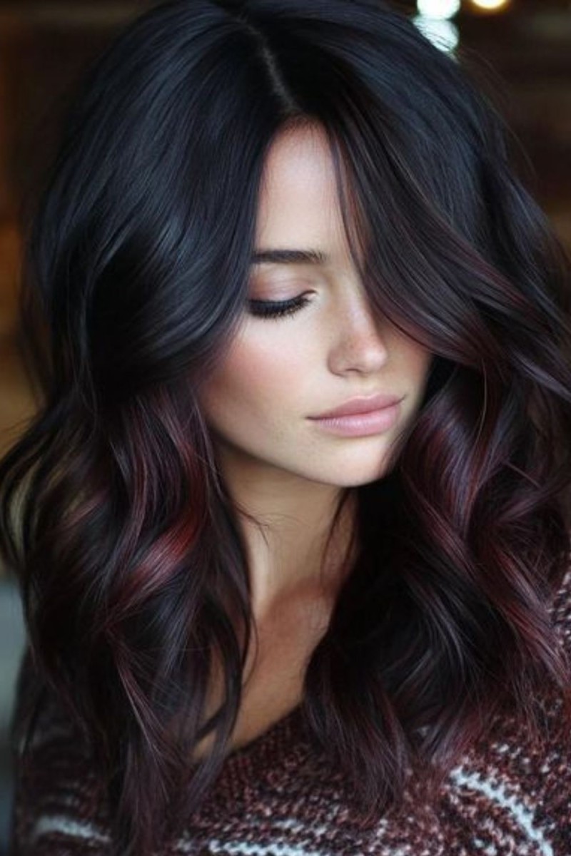 Balayage cheveux noirs